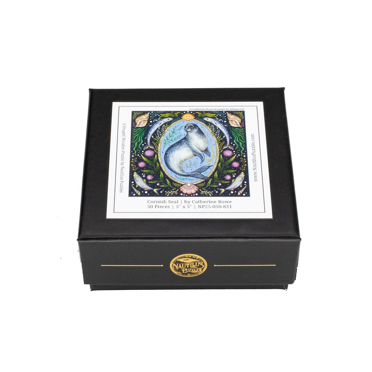 Cornish Seal (50 Piece Mini Wooden Jigsaw Puzzle) - Nautilus Puzzles - Wooden Jigsaw Puzzles For Adults