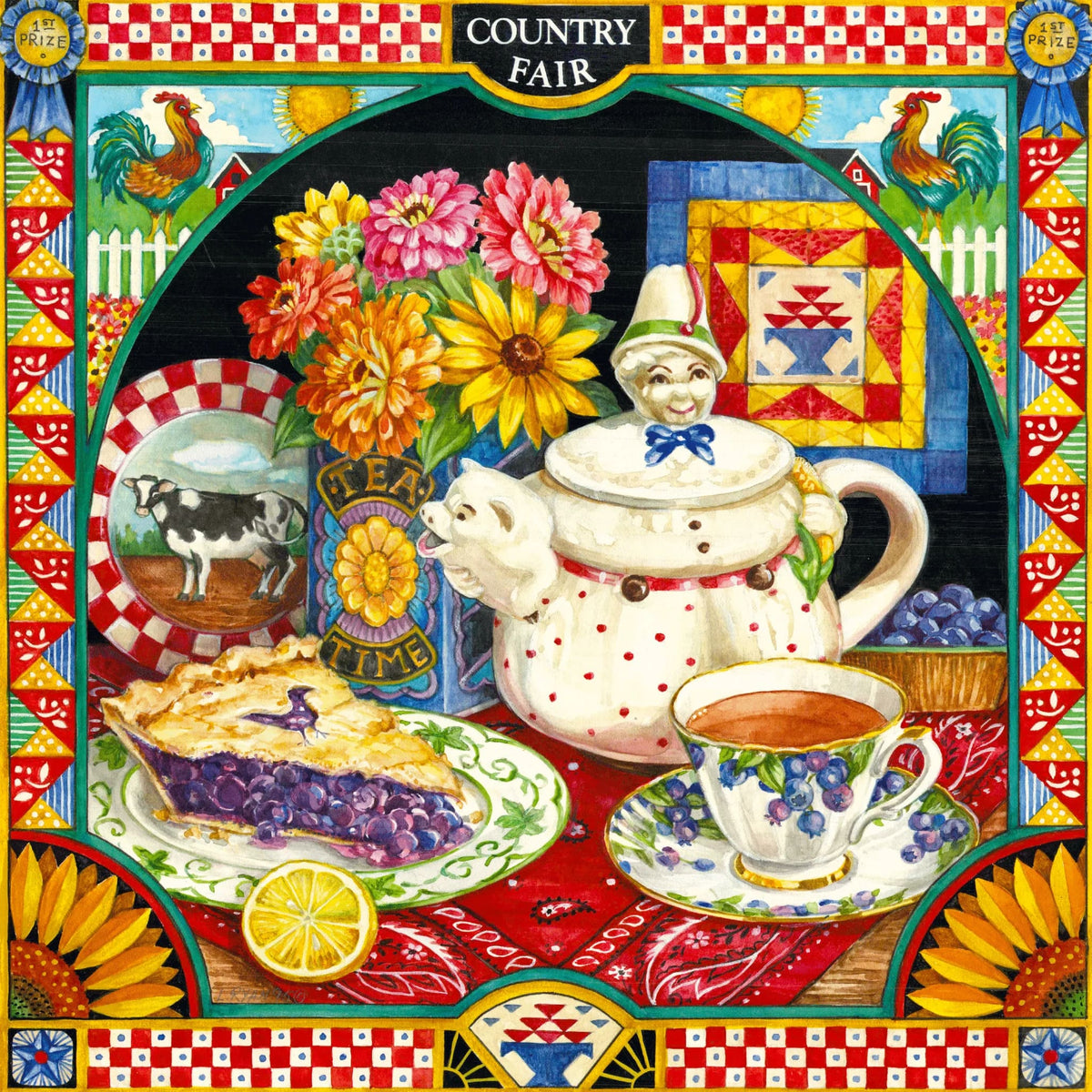 Country Fair (474 Piece Wooden Jigsaw Puzzle) - Nautilus Puzzles - Wooden Jigsaw Puzzles For Adults