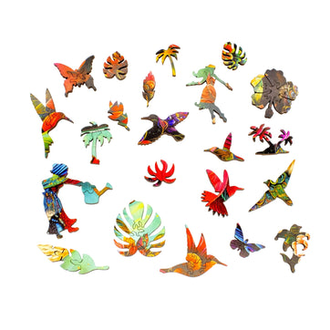Crimson Flight (478 Piece Wooden Jigsaw Puzzle) - Nautilus Puzzles - Wooden Jigsaw Puzzles For Adults