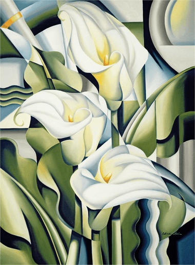 Cubist Lilies (470 Piece Wooden Jigsaw Puzzle) - Nautilus Puzzles - Wooden Jigsaw Puzzles For Adults