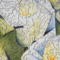 Cubist Lilies (470 Piece Wooden Jigsaw Puzzle) - Nautilus Puzzles - Wooden Jigsaw Puzzles For Adults