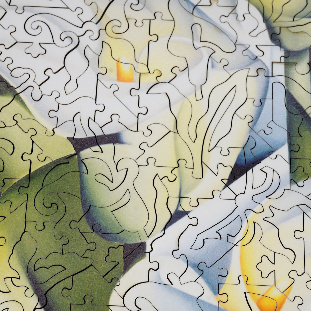 Cubist Lilies (470 Piece Wooden Jigsaw Puzzle) - Nautilus Puzzles - Wooden Jigsaw Puzzles For Adults
