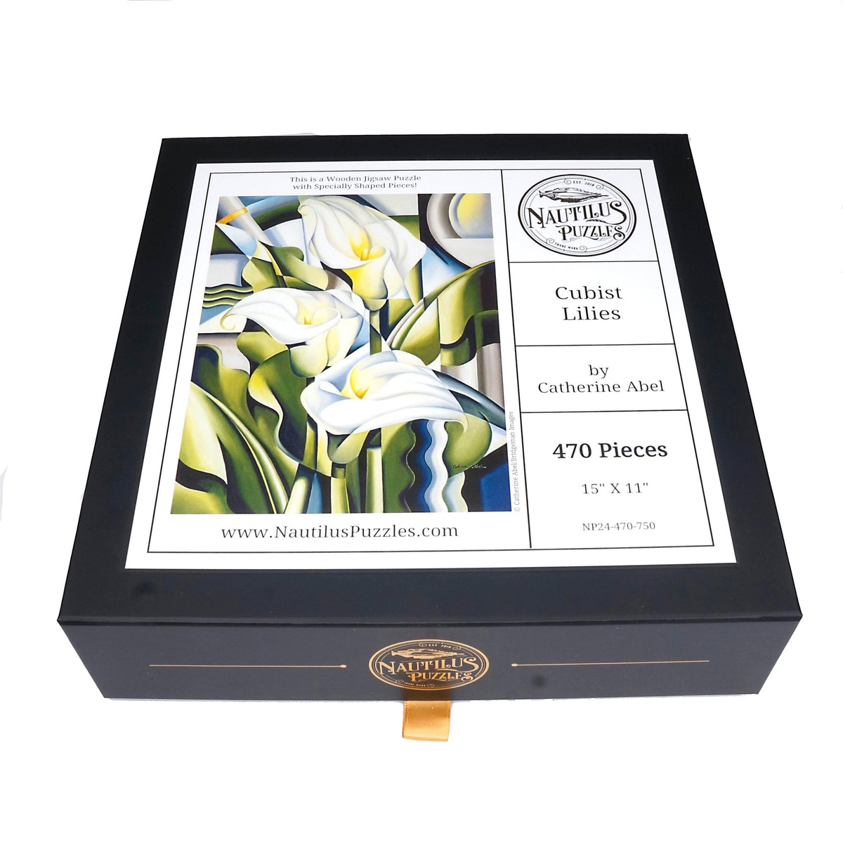 Cubist Lilies (470 Piece Wooden Jigsaw Puzzle) - Nautilus Puzzles - Wooden Jigsaw Puzzles For Adults