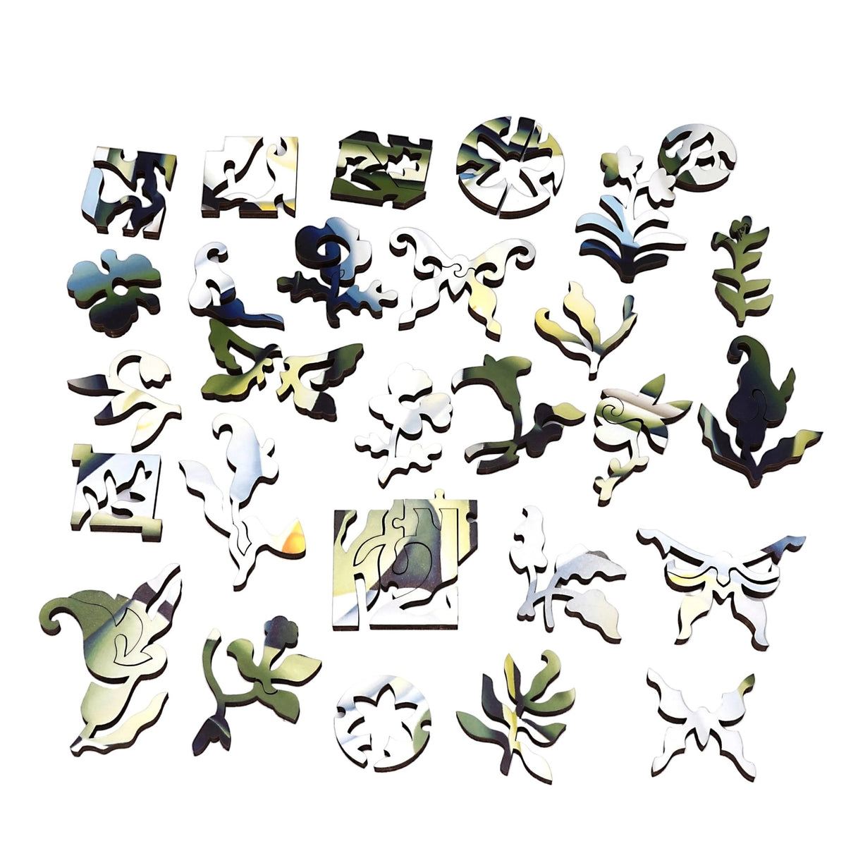 Cubist Lilies (470 Piece Wooden Jigsaw Puzzle) - Nautilus Puzzles - Wooden Jigsaw Puzzles For Adults
