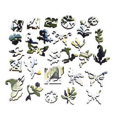 Cubist Lilies (470 Piece Wooden Jigsaw Puzzle) - Nautilus Puzzles - Wooden Jigsaw Puzzles For Adults