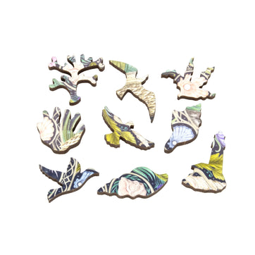Curlew (50 Piece Mini Wooden Jigsaw Puzzle) - Nautilus Puzzles - Wooden Jigsaw Puzzles For Adults