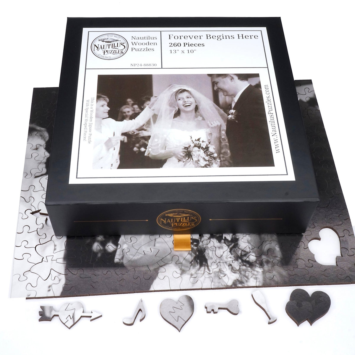 Custom Puzzle - Happy Anniversary - Nautilus Puzzles - Wooden Jigsaw Puzzles For Adults
