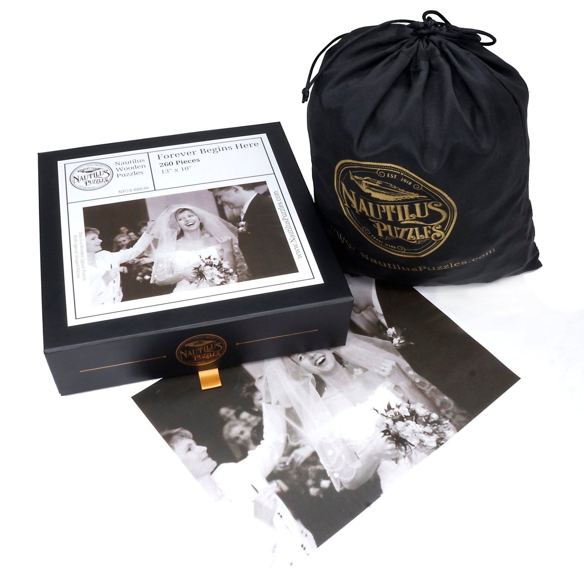 Custom Puzzle - Happy Anniversary - Nautilus Puzzles - Wooden Jigsaw Puzzles For Adults