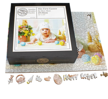 Custom Puzzle - Happy Easter - Nautilus Puzzles - Wooden Jigsaw Puzzles For Adults