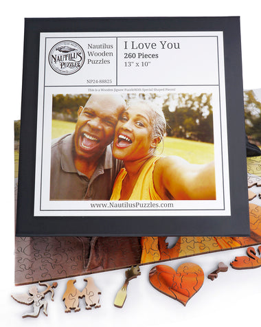 Custom Puzzle - I Love You - Nautilus Puzzles - Wooden Jigsaw Puzzles For Adults