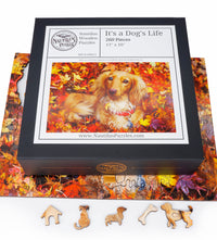 Custom Puzzle - It's a Dog's Life - Nautilus Puzzles - Wooden Jigsaw Puzzles For Adults