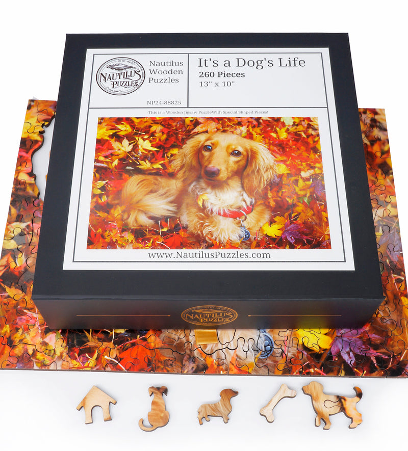 Custom Puzzle - It's a Dog's Life - Nautilus Puzzles - Wooden Jigsaw Puzzles For Adults
