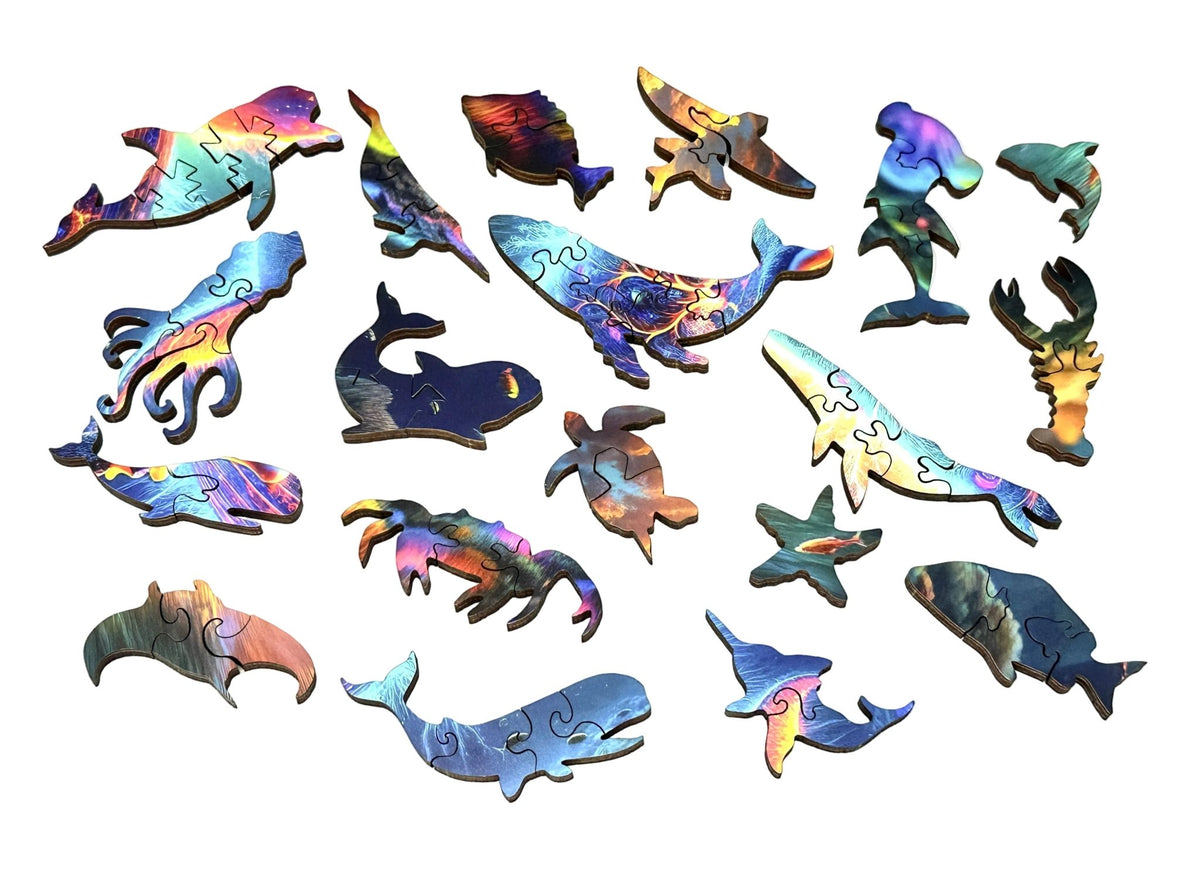 Dance of the Humpback Whale | Wooden Puzzle | 471 Pieces - Nautilus Puzzles - Wooden Jigsaw Puzzles For Adults