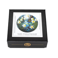 December - Narcissus (50 Piece Round Mini Wooden Jigsaw Puzzle) - Nautilus Puzzles - Wooden Jigsaw Puzzles For Adults