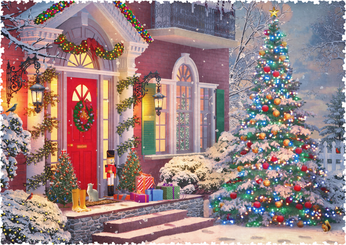 Decked Out for the Holidays (475 Piece Wooden Jigsaw Puzzle) - Nautilus Puzzles - Wooden Jigsaw Puzzles For Adults