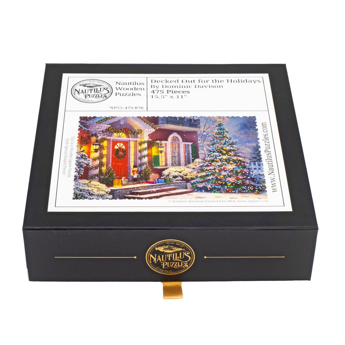 Decked Out for the Holidays (475 Piece Wooden Jigsaw Puzzle) - Nautilus Puzzles - Wooden Jigsaw Puzzles For Adults