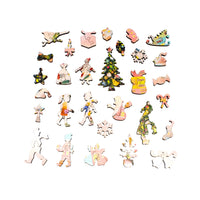 Easy Grip: A Pastel Christmas (231 Piece Christmas Wooden Jigsaw Puzzle) - Nautilus Puzzles - Wooden Jigsaw Puzzles For Adults