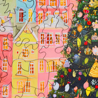 Easy Grip: A Pastel Christmas (231 Piece Christmas Wooden Jigsaw Puzzle) - Nautilus Puzzles - Wooden Jigsaw Puzzles For Adults