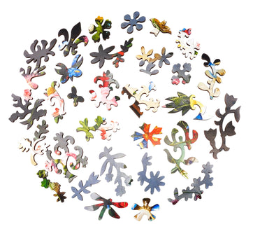 Easy Grip: Still Life With Flowers and Birds Nest, 1860 (171 Piece Wooden Jigsaw Puzzle) - Nautilus Puzzles - Wooden Jigsaw Puzzles For Adults