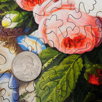 Easy Grip: Still Life With Flowers and Birds Nest, 1860 (171 Piece Wooden Jigsaw Puzzle) - Nautilus Puzzles - Wooden Jigsaw Puzzles For Adults