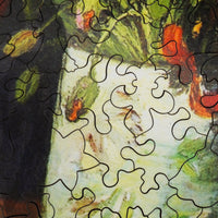 Easy Grip: Vase With Red Poppies, 1886 by Van Gogh (220 Piece Wooden Jigsaw Puzzle) - Nautilus Puzzles - Wooden Jigsaw Puzzles For Adults