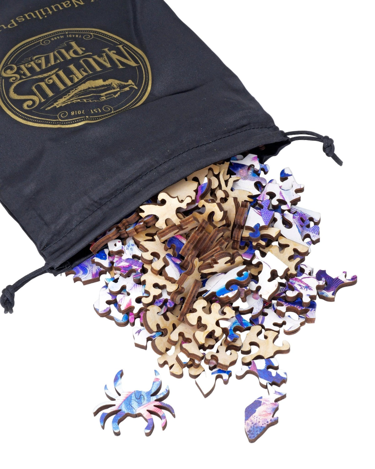 Eighty-Eight Fish (200 Piece Wooden Jigsaw Puzzle) - Nautilus Puzzles - Wooden Jigsaw Puzzles For Adults