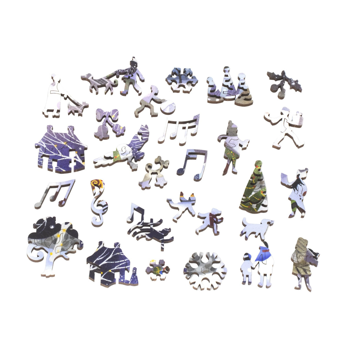 Enjoying the Carols (467 Piece Wooden Jigsaw Puzzle) - Nautilus Puzzles - Wooden Jigsaw Puzzles For Adults