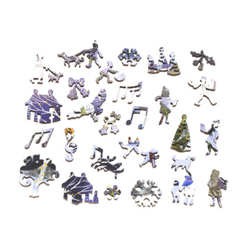 Enjoying the Carols (467 Piece Wooden Jigsaw Puzzle) - Nautilus Puzzles - Wooden Jigsaw Puzzles For Adults