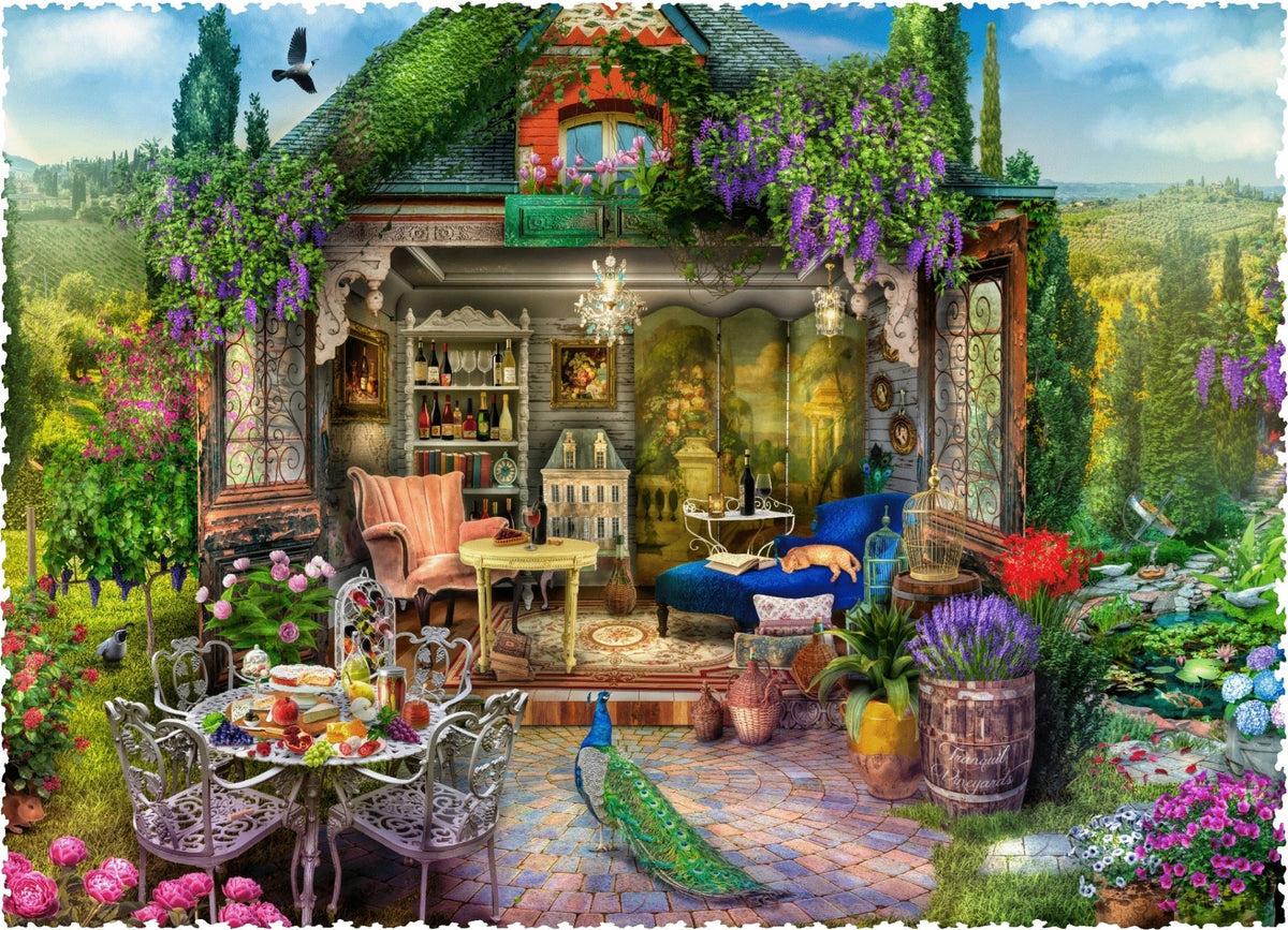 Escape to Wine Country (500 Piece Wooden Jigsaw Puzzles) - Nautilus Puzzles - Wooden Jigsaw Puzzles For Adults