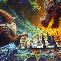 Fantasy Chess (482 Piece Wooden Jigsaw Puzzle) - Nautilus Puzzles - Wooden Jigsaw Puzzles For Adults