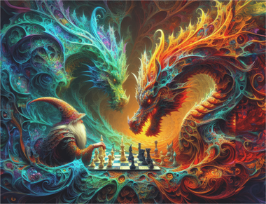 Fantasy Chess (482 Piece Wooden Jigsaw Puzzle) - Nautilus Puzzles - Wooden Jigsaw Puzzles For Adults