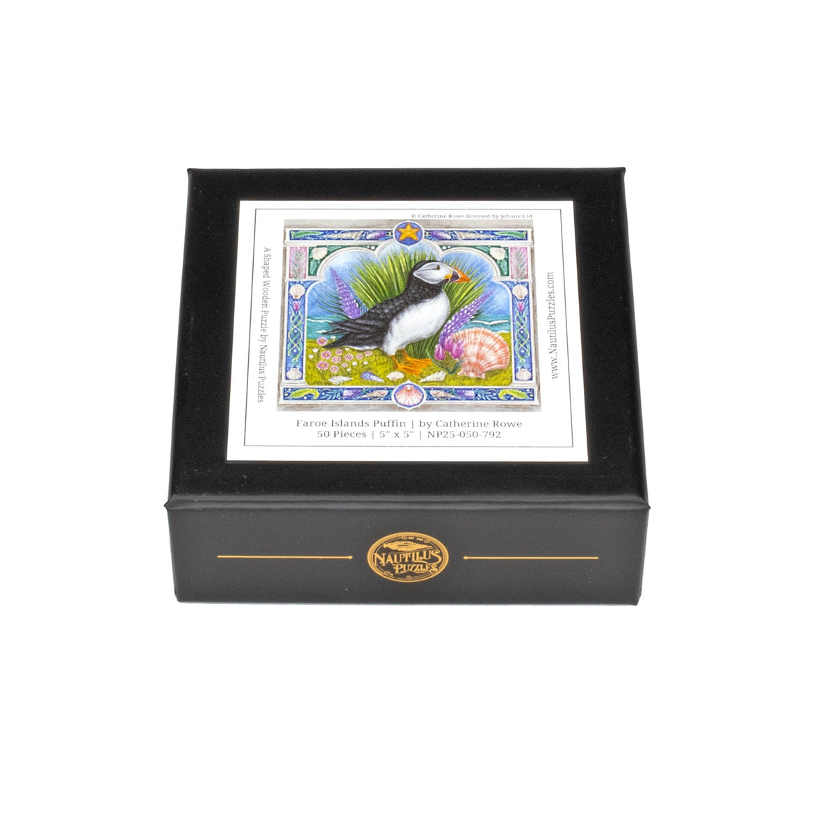 Faroe Islands Puffin (50 Piece Mini Wooden Jigsaw Puzzle) - Nautilus Puzzles - Wooden Jigsaw Puzzles For Adults