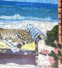 Fast Cat, Slow Day (380 Piece Wooden Jigsaw Puzzle) - Nautilus Puzzles - Wooden Jigsaw Puzzles For Adults
