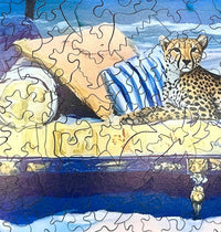 Fast Cat, Slow Day (380 Piece Wooden Jigsaw Puzzle) - Nautilus Puzzles - Wooden Jigsaw Puzzles For Adults