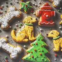 Feliz Navidog (50 Piece Mini Christmas Wooden Jigsaw Puzzle) - Nautilus Puzzles - Wooden Jigsaw Puzzles For Adults