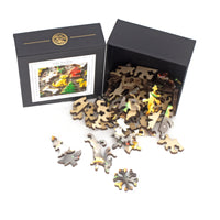 Feliz Navidog (50 Piece Mini Christmas Wooden Jigsaw Puzzle) - Nautilus Puzzles - Wooden Jigsaw Puzzles For Adults