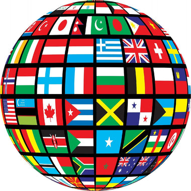 Flags Around the World (71 Piece Shaped Mini Wooden Jigsaw Puzzle) - Nautilus Puzzles - Wooden Jigsaw Puzzles For Adults