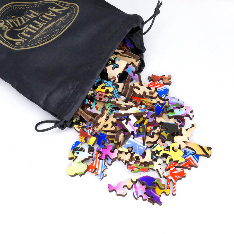 Stave wooden puzzles