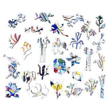 Flowers, Italy - 440 Piece Wooden Jigsaw Puzzle - Nautilus Puzzles - Wooden Jigsaw Puzzles For Adults