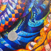 Fractal Fun (354 Piece Wooden Jigsaw Puzzle) Extra Difficult - Nautilus Puzzles - Wooden Jigsaw Puzzles For Adults