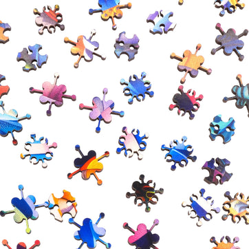 Fractal Fun (354 Piece Wooden Jigsaw Puzzle) Extra Difficult - Nautilus Puzzles - Wooden Jigsaw Puzzles For Adults