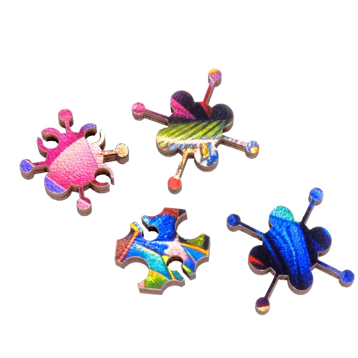 Fractal Fun (354 Piece Wooden Jigsaw Puzzle) Extra Difficult - Nautilus Puzzles - Wooden Jigsaw Puzzles For Adults