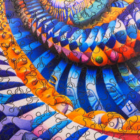 Fractal Fun (354 Piece Wooden Jigsaw Puzzle) Extra Difficult - Nautilus Puzzles - Wooden Jigsaw Puzzles For Adults