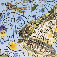 Frog in Blue - 56 Piece Mini Wooden Jigsaw Puzzle - Nautilus Puzzles - Wooden Jigsaw Puzzles For Adults