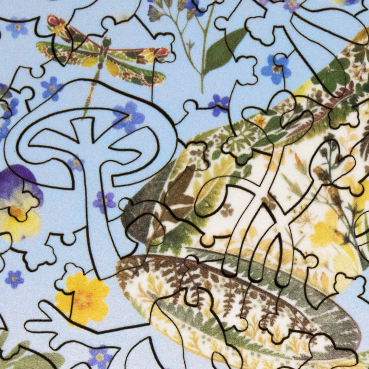 Frog in Blue - 56 Piece Mini Wooden Jigsaw Puzzle