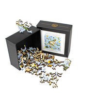 Frog in Blue - 56 Piece Mini Wooden Jigsaw Puzzle