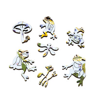 Frog in Blue - 56 Piece Mini Wooden Jigsaw Puzzle