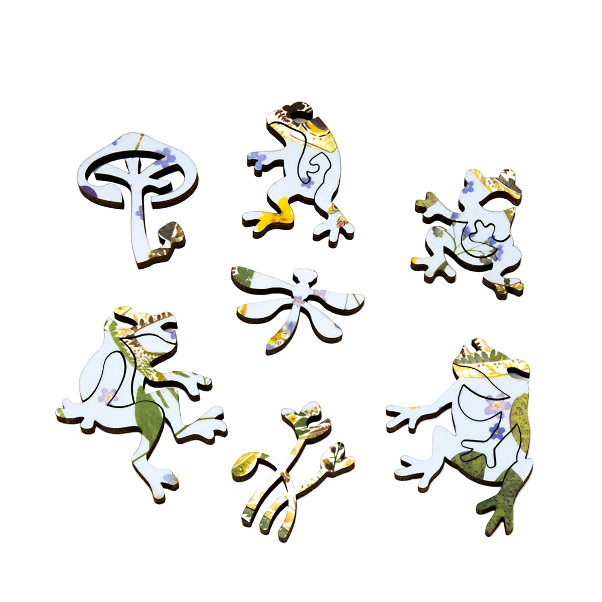 Frog in Blue - 56 Piece Mini Wooden Jigsaw Puzzle