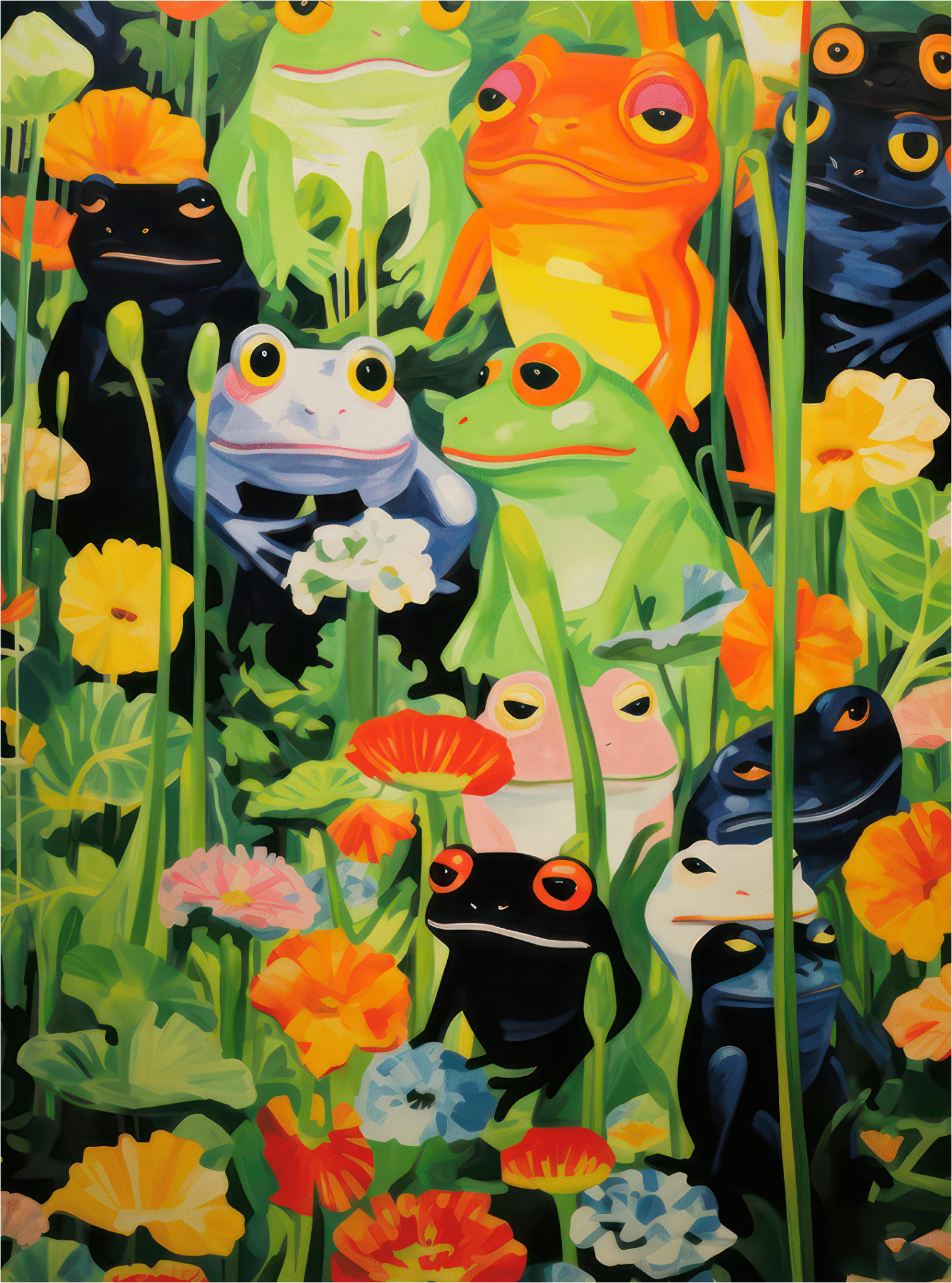Froggy's Garden (474 Piece Wooden Jigsaw Puzzle) - Nautilus Puzzles - Wooden Jigsaw Puzzles For Adults