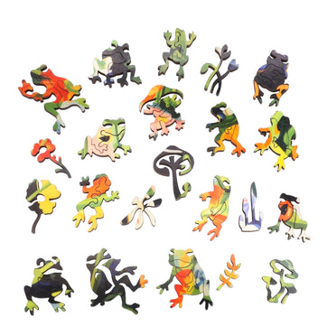 Froggy's Garden (474 Piece Wooden Jigsaw Puzzle) - Nautilus Puzzles - Wooden Jigsaw Puzzles For Adults